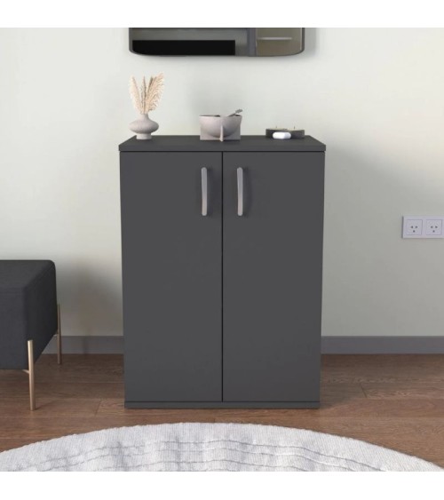 Παπουτσοθήκη - Ντουλάπι Manolo ανθρακί 60x38x81,4εκ. Παπουτσοθήκες