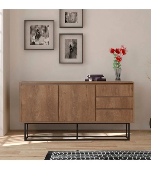 Μπουφές Amedeo από μελαμίνη χρώμα καρυδί 140x36x72εκ. Νέες Παραλαβές
