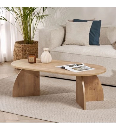 Τραπεζάκι Σαλονίου Melina χρώμα Sapphire oak 120x60x41,4εκ 