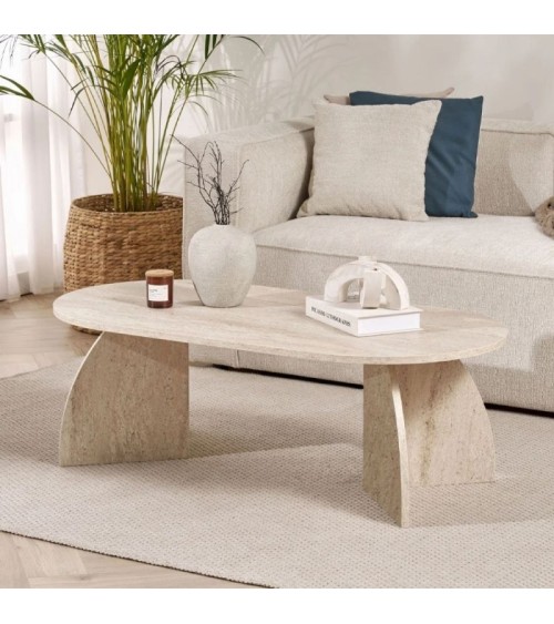 Τραπεζάκι Σαλονιο΄ύ Melina χρώμα Travedine  120x60x40εκ Τραπεζάκια σαλονιού