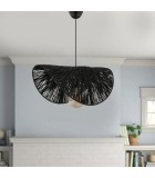 Φωτιστικό Οροφής Taco E27 Γιούτα Μονόφωτο χρώμα Μαύρο 51χ36χ55εκ. Φωτιστικά κρεμαστά
