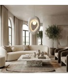 Φωτιστικό οροφής Zoga G9 fiberglass μονόφωτο χρώμα λευκό 30x12x90εκ Φωτιστικά κρεμαστά