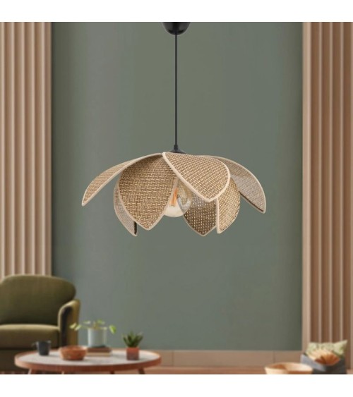 Φωτιστικό οροφής Magnolia E27 ύφασμα PVC μονόφωτο  χρώμα Μπεζ 45x55εκ Φωτιστικά κρεμαστά