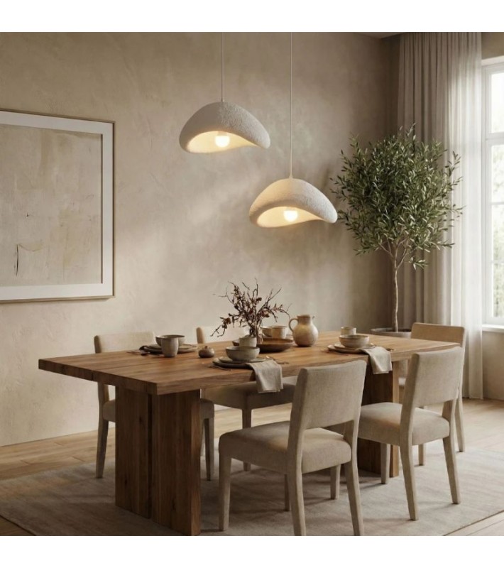 Φωτιστικό οροφής Luna E27 fiberglass δίφωτο χρώμα λευκό 74x115εκ Φωτιστικά κρεμαστά Φωτιστικό οροφής Luna E27 fiberglass δίφωτο χρώμα λευκό 74x115εκ Φωτιστικά κρεμαστά