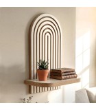 Ραφιέρα τοίχου Artwill Mdf λευκό - oak 26x13x35εκ. Ραφιέρες-Βιβλιοθήκες