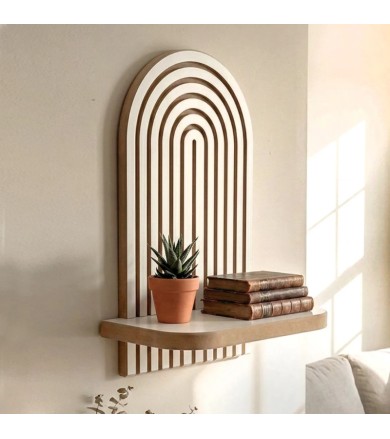 Ραφιέρα τοίχου Artwill Mdf λευκό - oak 26x13x35εκ. Ραφιέρα τοίχου Artwill Mdf λευκό - oak 26x13x35εκ.