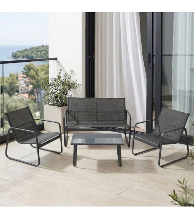 Σετ Σαλόνι Κήπου 4τμχ -Γκρι