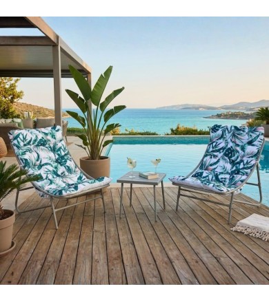 Σετ Βεράντας 3τμχ με Τραπεζάκι και Μαξιλάρια Tropical Relax