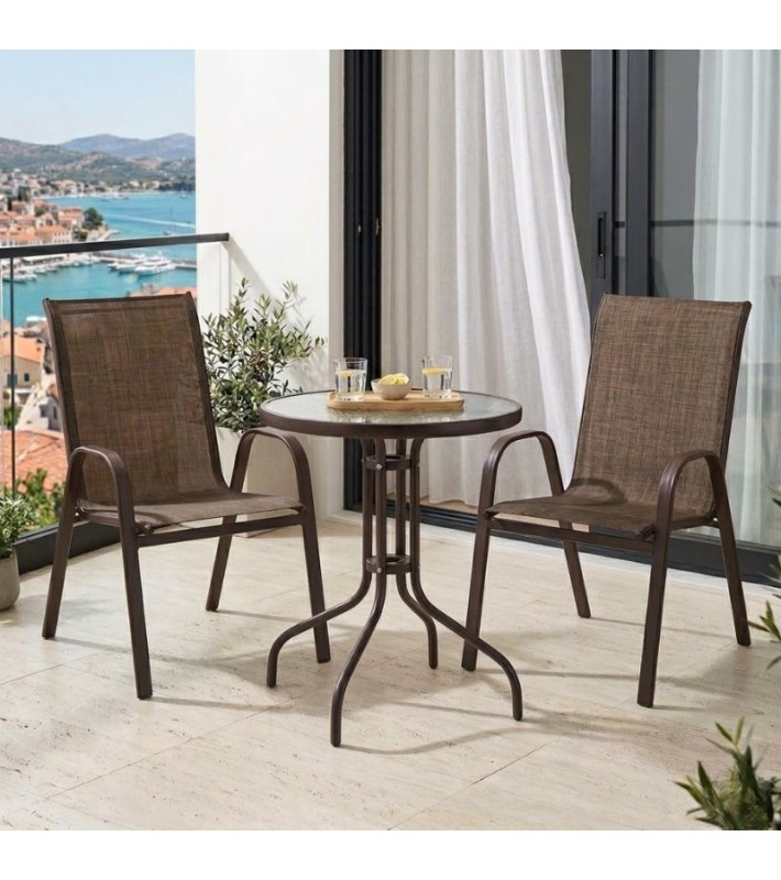 Σετ Τραπεζαρίας Κήπου Breeze 3 Τεμαχίων Σκούρο καφέ Καφέ Φ60χ80εκ. Τραπεζαρίες Εξωτερικού Χώρου Σετ Τραπεζαρίας Κήπου Breeze 3 Τεμαχίων Σκούρο καφέ Καφέ Φ60χ80εκ. Τραπεζαρίες Εξωτερικού Χώρου