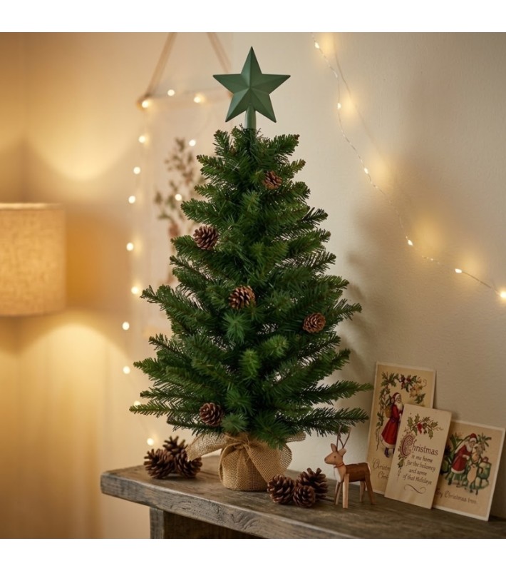 Χριστουγεννιάτικο δεντράκι Forest pine με κουκουνάρι 90 εκ. Μικρά & Φωτιζόμενα Δέντρα